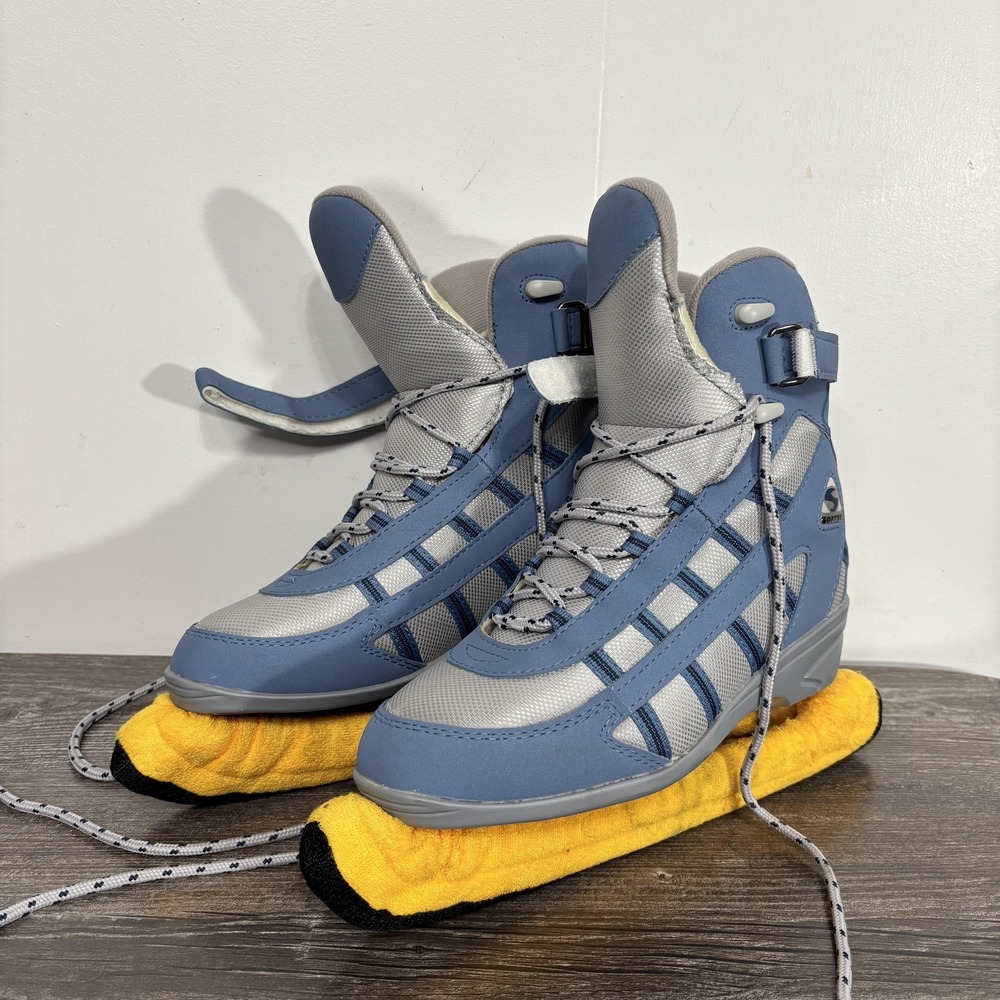 Jackson Softec Recreational Ice Skates Size 7 Blue Gray Adult Lace Up Fit